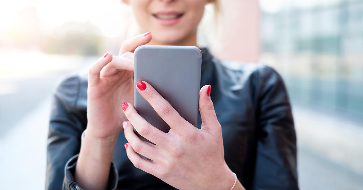 Woman on her smartphone